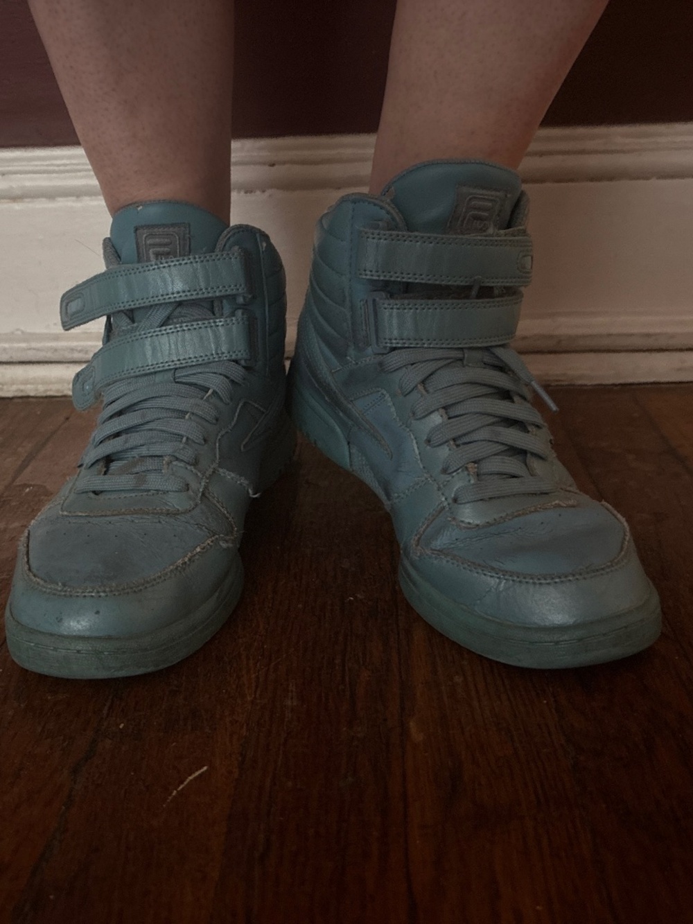 WW Well-Worn Stinky Smelly High-Top Fila Sneakers